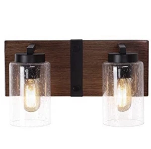 Merbotin Farmhouse 2 Light Seeded Glass Vanity Light - Picture 1 of 2
