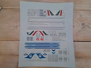 1:200 Aircraft Plane decals Alitalia KLM Plus Registrations DC-9 Waterslide - Picture 1 of 9