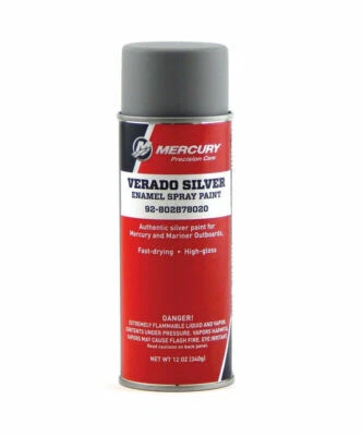 Pintura en aerosol Mercury Marine Quicksilver Verado esmalte plateado OEM PN 92-802878020 Foto 1 de 3