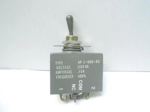 AP1-50H-RC AIRPAX CIRCUIT BREAKER .75 A/ 240 VAC/ 400 HZ NEW OLD STOCK - Picture 1 of 5