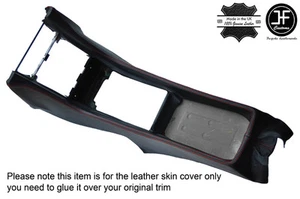 RED STITCHING CENTER CONSOLE LEATHER COVER FITS MERCEDES SL C107 R107 71-89 - Picture 1 of 3