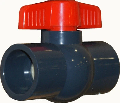 New Sch 80 PVC 1 Inch Compact Ball Valve Socket Connect New Sch 80 PVC - Image 1 of 4