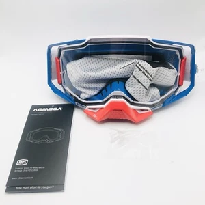 100% Armega Goggles Clear Lens Off-Road Motocross Goggles MTB Quad MX (Open Box) - Bild 1 von 7