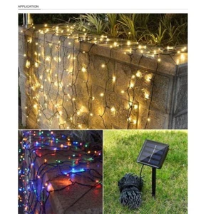 50M 500 LED Waterproof Solar Fairy Christmas String Strip Lights Outdoor Wedding - Picture 1 of 15