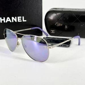 CHANEL Sunglasses 4189 Silver Frame Coco Mark #2 - Picture 1 of 12