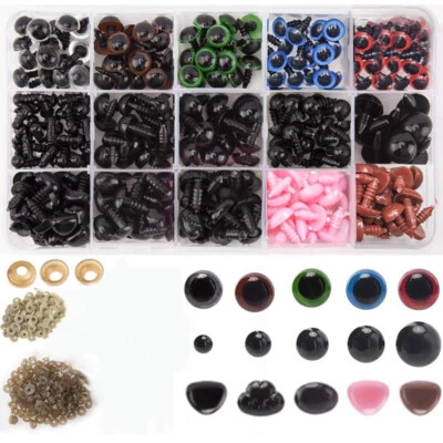 560Pcs Safety Noses Eyes and Washers For Soft Toys Teddy Bear Doll Making Craft - Image 1 of 4