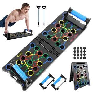 24-in-1 Liegestützebrett Push Up Board inkl. Widerstandsbänder Liegestütze Brett - Bild 1 von 10