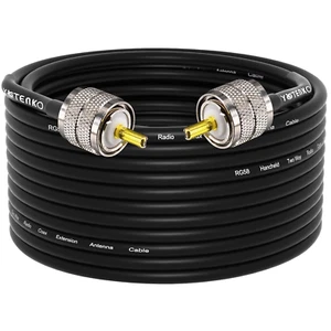 49.2 Ft RG58 Coax Coaxial UHF PL-259 Connectors Amateur Ham Radio Antenna Cable - Zdjęcie 1 z 12