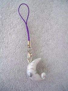 PHONE-STRAP CIONDOLO CELLULARE IN FIMO FATTO A MANO LUNA - Picture 1 of 1