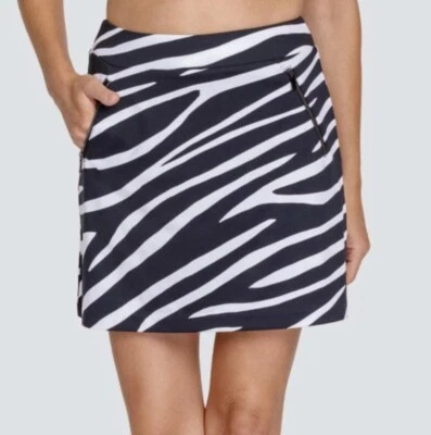 "Skort Tail Activewear blanco y negro cebra Darby 18"" talla XL" Foto 1 de 2