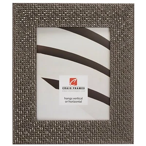 Craig Frames Glimmer, 2.375" Pewter with Gray & Silver Undertones Picture Frame - Picture 1 of 10