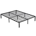 86.0*74.0*14.0 in Bed Height 14" Simple Basic Iron Bed Frame Iron Bed Black