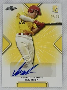 Hoja Perfect Game 2021 automático Ike papel amarillo irlandés 20/20 - Imagen 1 de 1