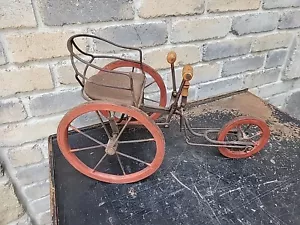 Antico Triciclo di Sicurezza 1800 Leicester Invalido Venditore Campione Metallo Raro - Foto 1 di 23