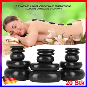 20 Stk Spa Hot Stone Massage Set Basalt Massagesteine Massage Basaltsteine ✅ - Bild 1 von 12
