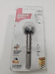 Diablo FB-007 1" High Speed Steel Forstner Drill Bit 3/8" Shank - Picture 1 of 11