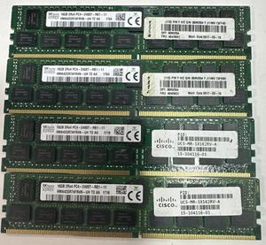 64GB SK Hynix 4 x 16GB 2Rx4 PC4-2400T HMA42GR7AFR4N-UH Server Memory - Picture 1 of 2