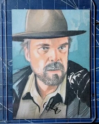 Hopper Stranger Thing Sketch Card By Luke Rushton - Image 1 of 2