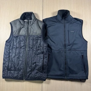 2x Filson Men’s Vests XS - Ultralight & Granite Spire Fleece Black Olive - Picture 1 of 24