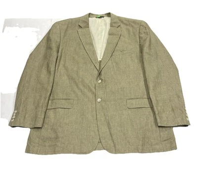Haspel Men's Tan 100% Linen 2 Button Suit Jacket Blazer Sports Coat Size 48L - Image 1 of 4