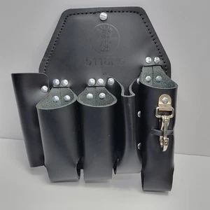 NEU - Schwarz Leder Klein Tools 5118P5 5 Taschen Werkzeughalter Tasche 10 x 11 Zoll - Bild 1 von 24