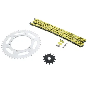 Cadena y piñón anillo tórico amarillo 520-112L plata 13/47 Kawasaki KLX400 2003 - Imagen 1 de 4