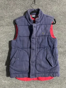 Vintage Polo Ralph Lauren Puffer Weste Herren M blau isoliert gefüttert Reißverschluss Knopf - Bild 1 von 12