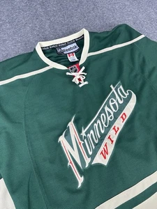 Camiseta deportiva de hockey Minnesota Wild Reebok talla 52 XL verde alternativa 8 quemaduras 2009-10 - Imagen 1 de 8