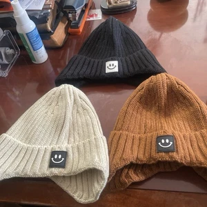 beanie hats for women 3 Colors Brown Beige & Black One Size Fit Most - Picture 1 of 3