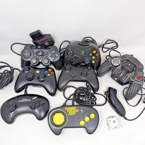 Lot of Video Game Controllers - Sega Xbox Nintendo Wii - Untested Parts Repair - Picture 1 of 14