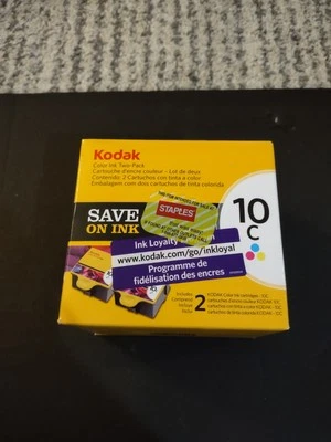 kodak printer ink cartridges 10 C Two Cartridges Color New Unopened  - Image 1 of 2
