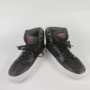 Levi’s High Top schwarz Denim & Leder Schnürschuhe Turnschuhe Herren Gr. 8,5 Freizeitschuhe - Bild 1 von 6