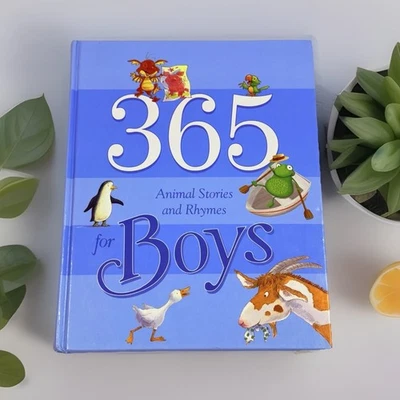 365 Animal Stories and Rhymes For Boys Kids Childrens Illustrated Hardcover Book - image 1 of 4