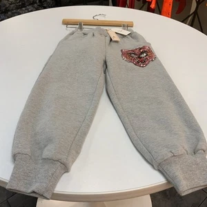 Doe A Dear Grey Sweatpants With Cat Sequins Size 4 - Picture 1 of 3