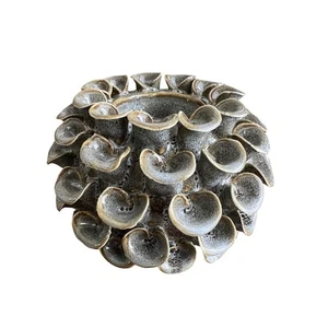 Tealight Cerámica Texturizada Acento Decorativo Único Costero Orgánico Moderno Decoración - Imagen 1 de 4