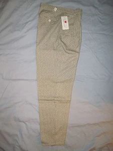 80's Vintage MOTTO Red Dot Wonderfulness Side Swipe Black/White 30W Pants Jeans! - Picture 1 of 6