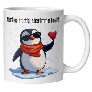 Momentals® Tasse Abschied | Pinguin & Herz | Manchmal frostig - aber immer herzl - Bild 1 von 6