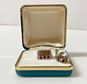 Western Union Service Award Pin Tie Tack Präsentationsbox cto 1/5 10K rote Steine - Bild 1 von 21