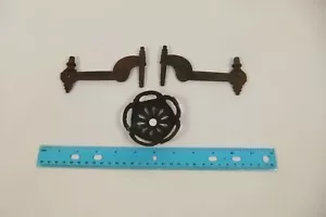 Vintage kleine Gusseisen Wandleuchter Öllampenhalter Arme - Bild 1 von 20