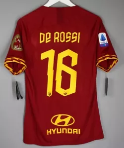 NEU MIT ETIKETT AS ROMA 2018 2019 HOME #16 DE ROSSI LETZTES SPIEL SHIRT TRIKOT TRIKOT NIKE - Bild 1 von 11