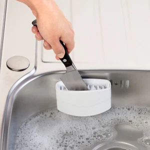 2 x Spülbürste Messer + Besteck Reinigungsbürste mit Saugnapf Weiss Spülbecken - Bild 1 von 1