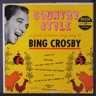 BING CROSBY: country style DECCA 10" LP 33 RPM — 第 1/2 张图片