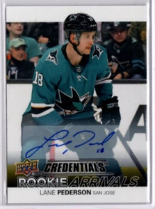 2021-22 Upper Deck Credentials Hockey Lane Pederson ROOKIE AUTO SHARKS - Picture 1 of 1