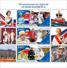 Znaczki Dżibuti 2022 MNH Platynowy Jubileusz Panowania Królowej Elżbiety II M/S