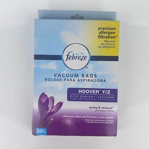Febreze Hoover Style Y Z Premium Allergen Filtration Vacuum Bags 3-Bags NEW - Picture 1 of 5