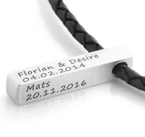 Cadena de lingotes, joyas para hombre, joyas para hombre con nombre - Imagen 1 de 3