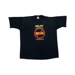 Vintage Seattle Drug Free T-Shirt - Picture 1 of 3