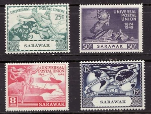 1949 Sarawak Sc #176-79 - Universal Postal Union MNH postage stamp set cv$13.40 - Picture 1 of 1