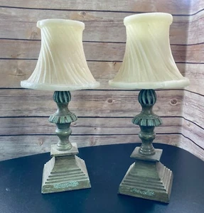 Vtg Lamp Candle.com Brand Vanilla Swirl Burning Candle 8” Tal Base 4” Candle New - Picture 1 of 15
