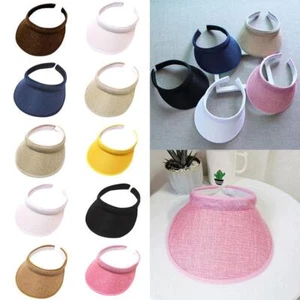 Cappello berretto golf tennis sportivo regolabile visiera parasole fascia G4O1 - Foto 1 di 15